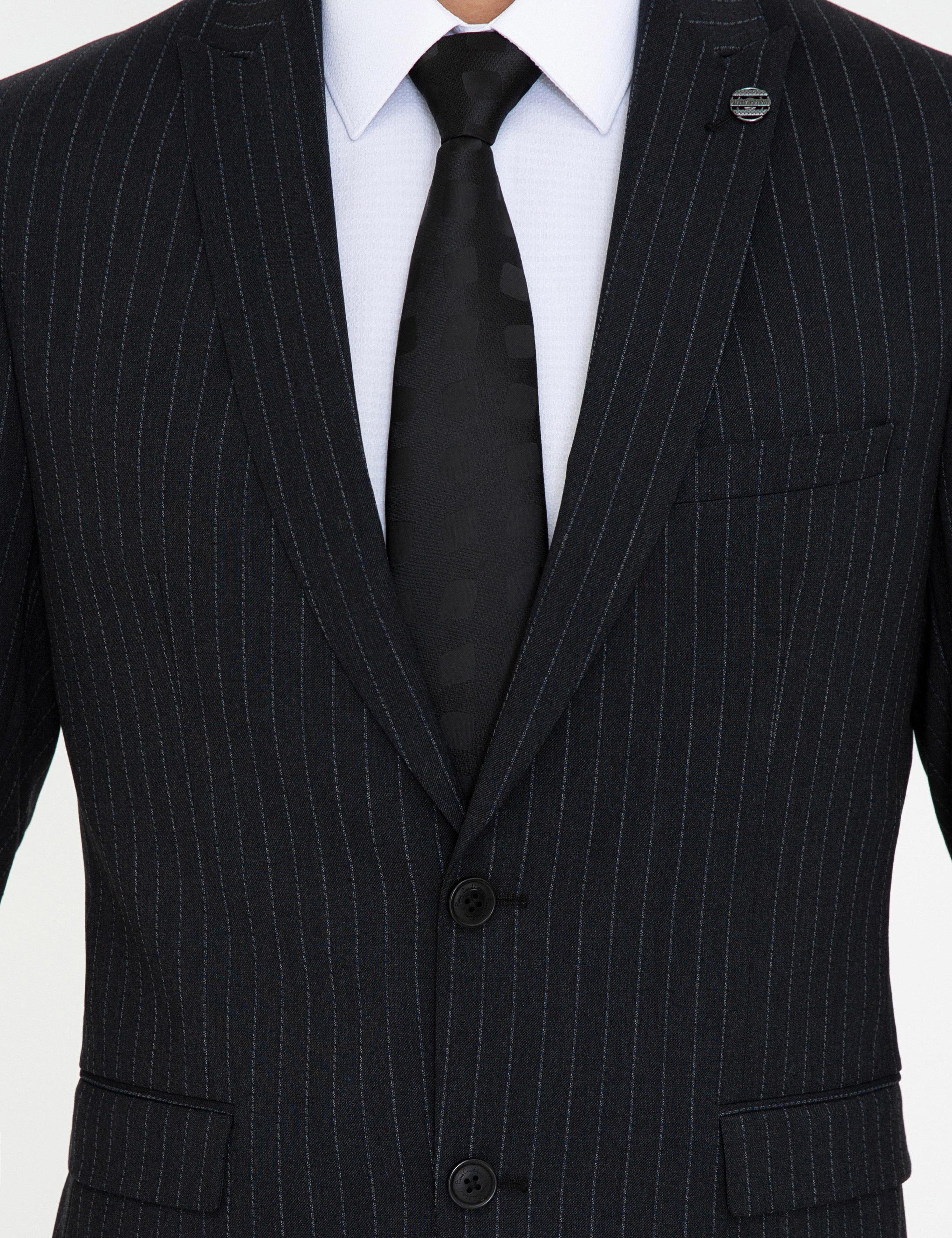 Siyah Slim Fit Takım Elbise