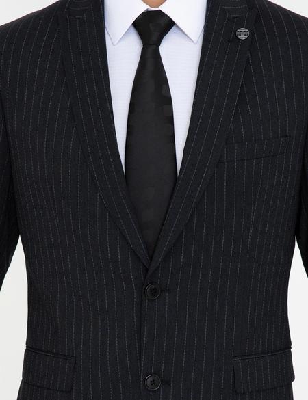 Siyah Slim Fit Takım Elbise - 50241616080