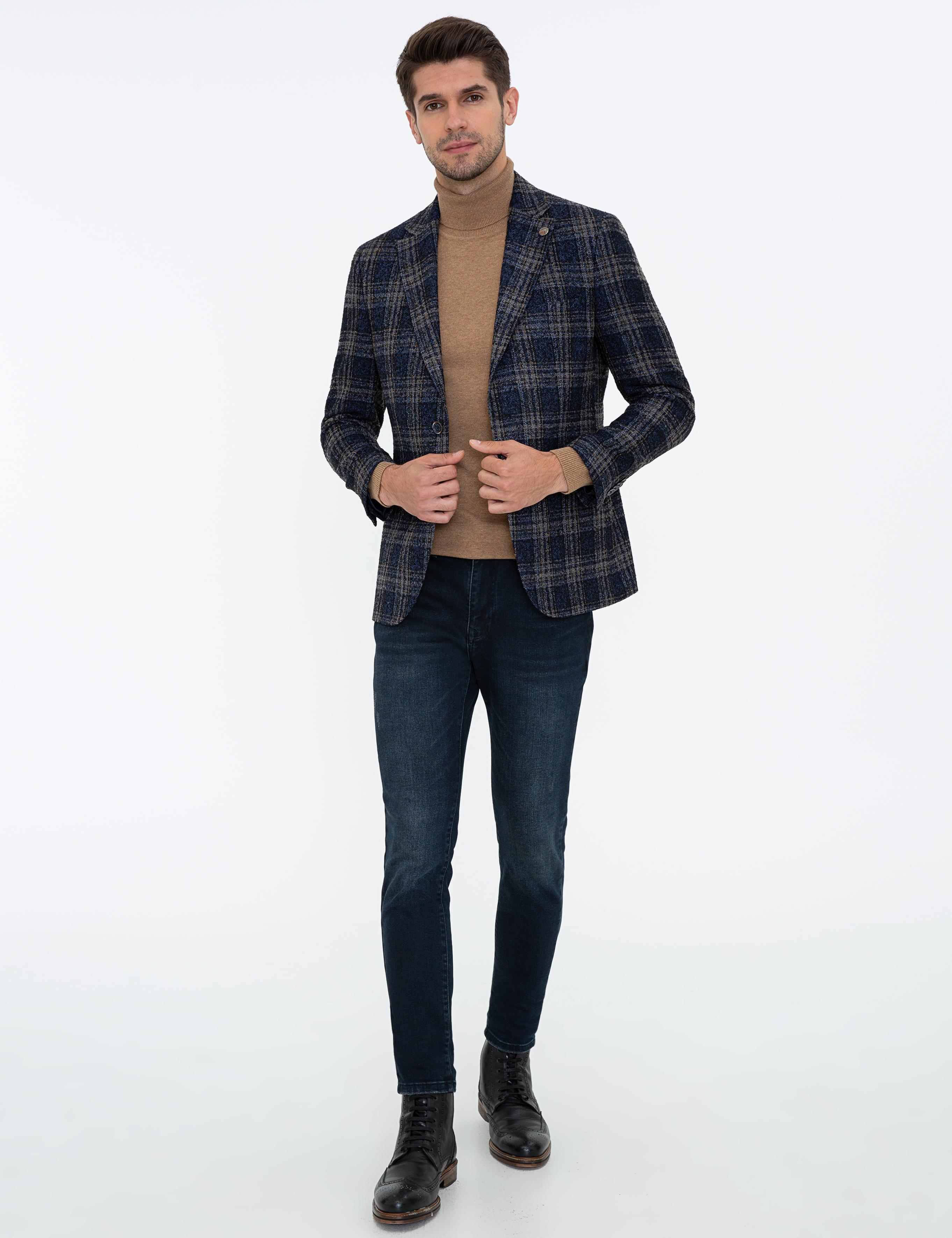 Lacivert Slim Fit Ceket