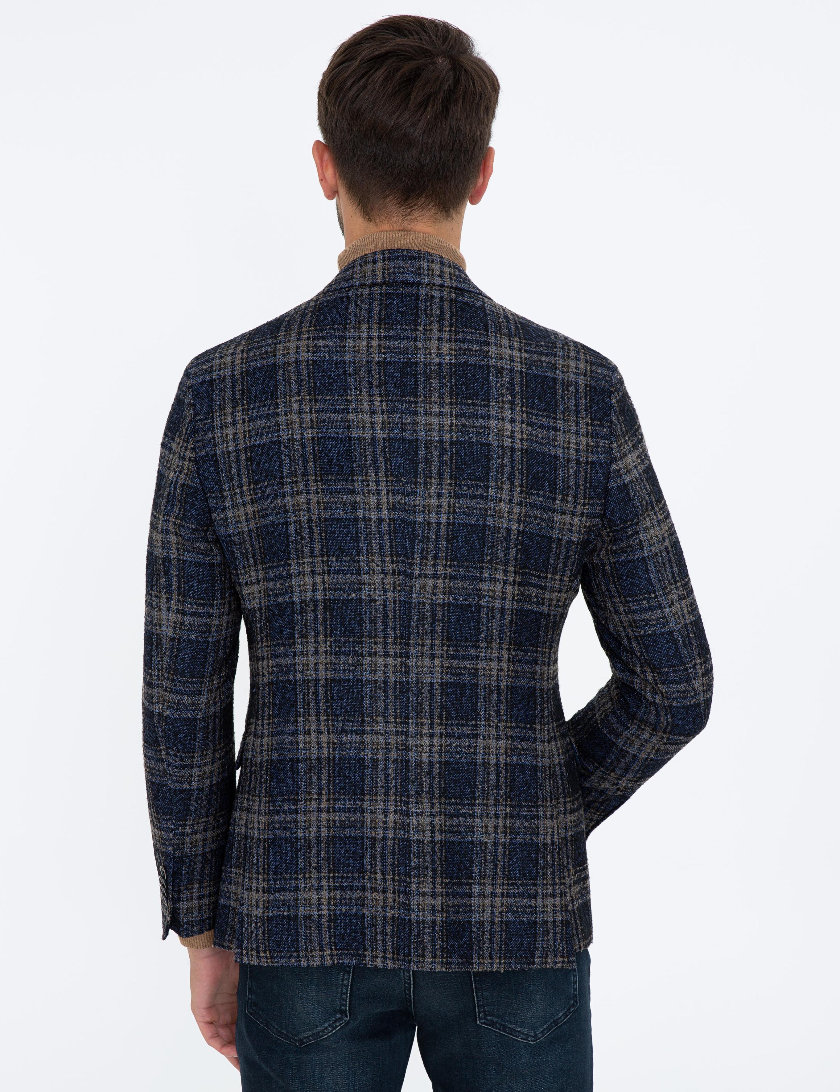 Lacivert Slim Fit Ceket