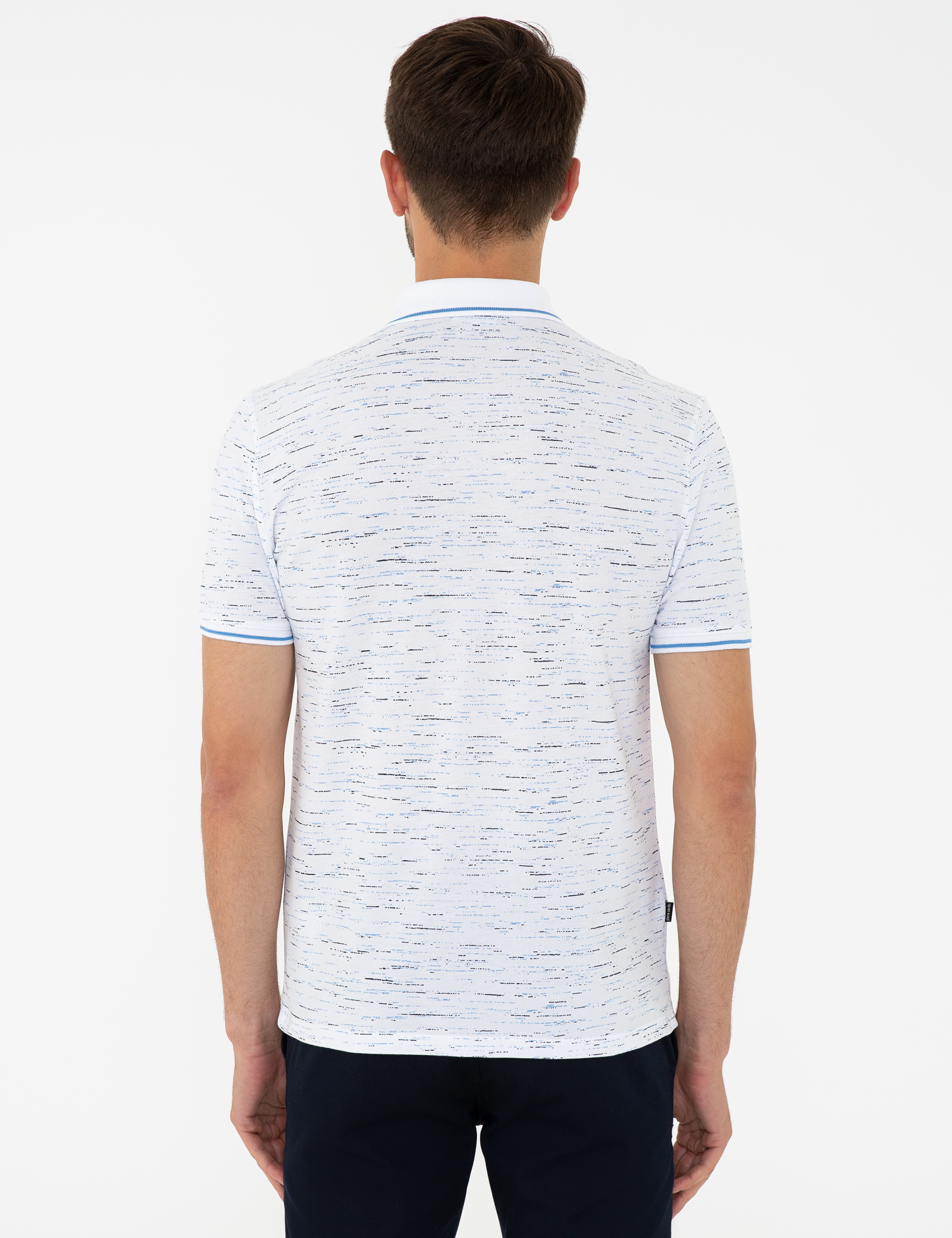Lacivert Slim Fit Polo Yaka Tişört - Image 3