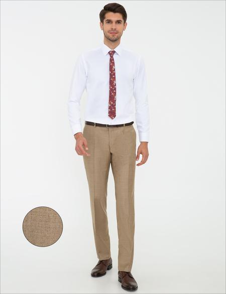 Bej Slim Fit Kumaş Pantolon - 50209244006