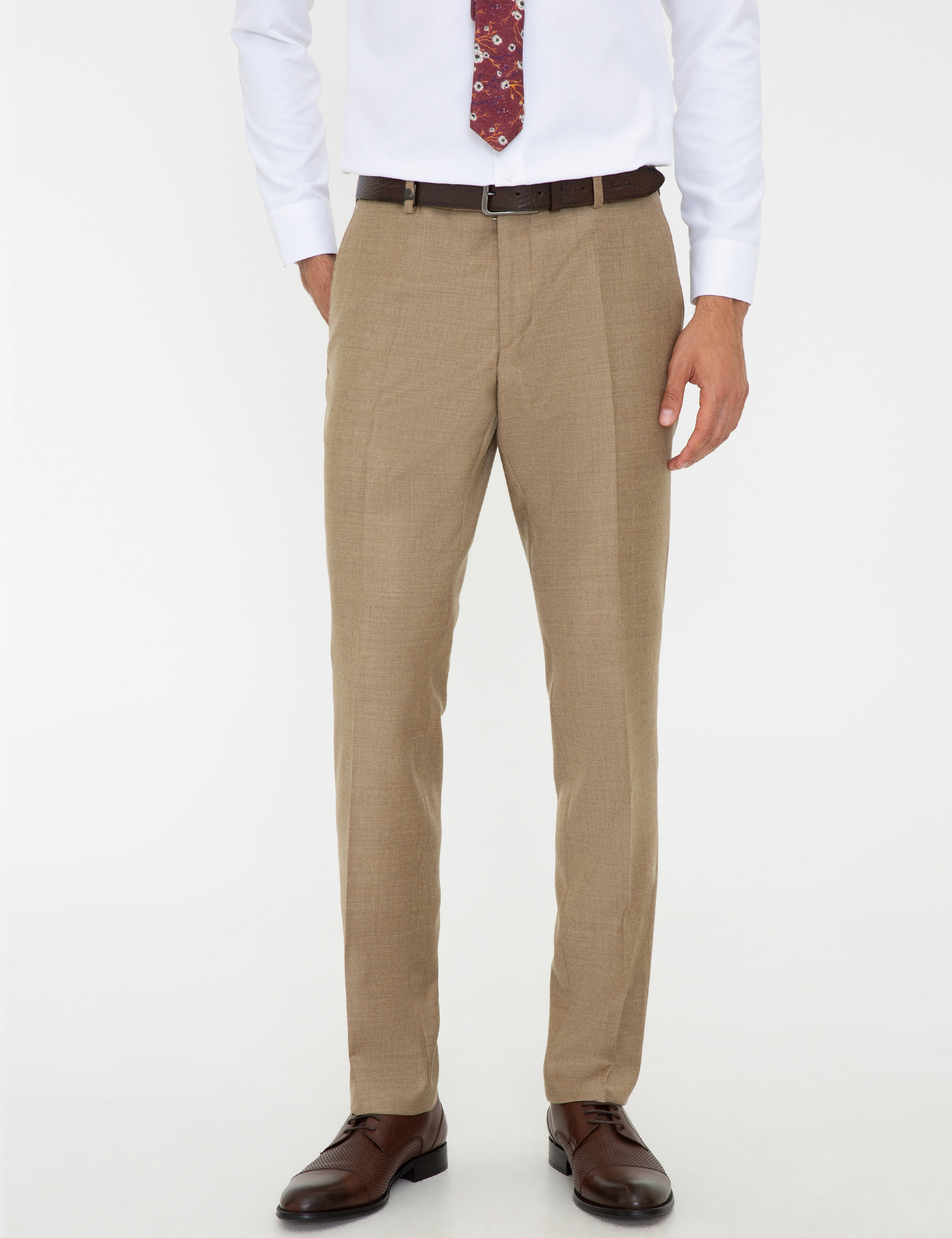 Bej Slim Fit Kumaş Pantolon - Image 2