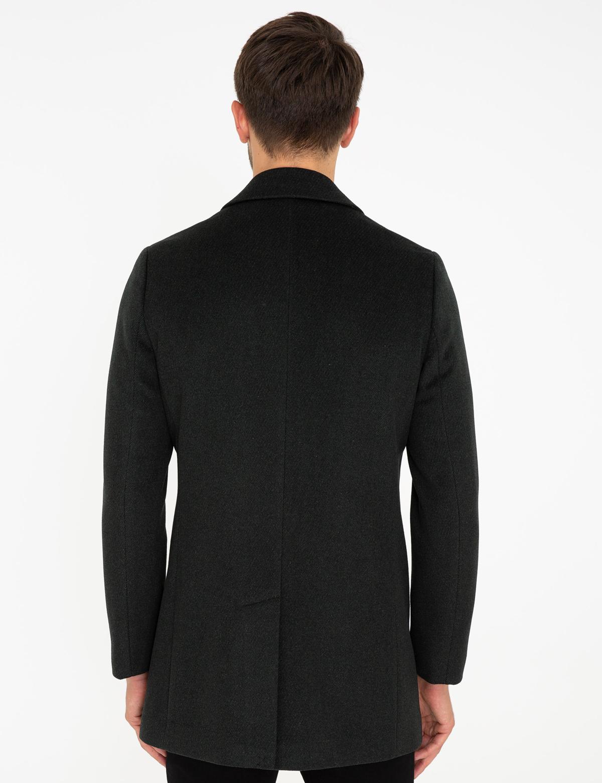 Haki Ex. Slim Fit Kaşe Kaban - 50238895030