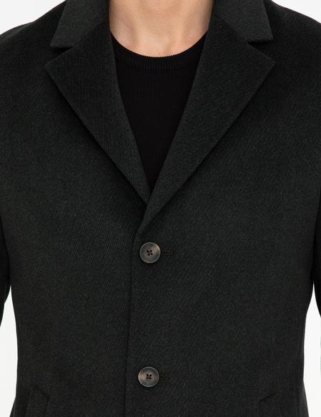 Haki Ex. Slim Fit Kaşe Kaban - 50238895030