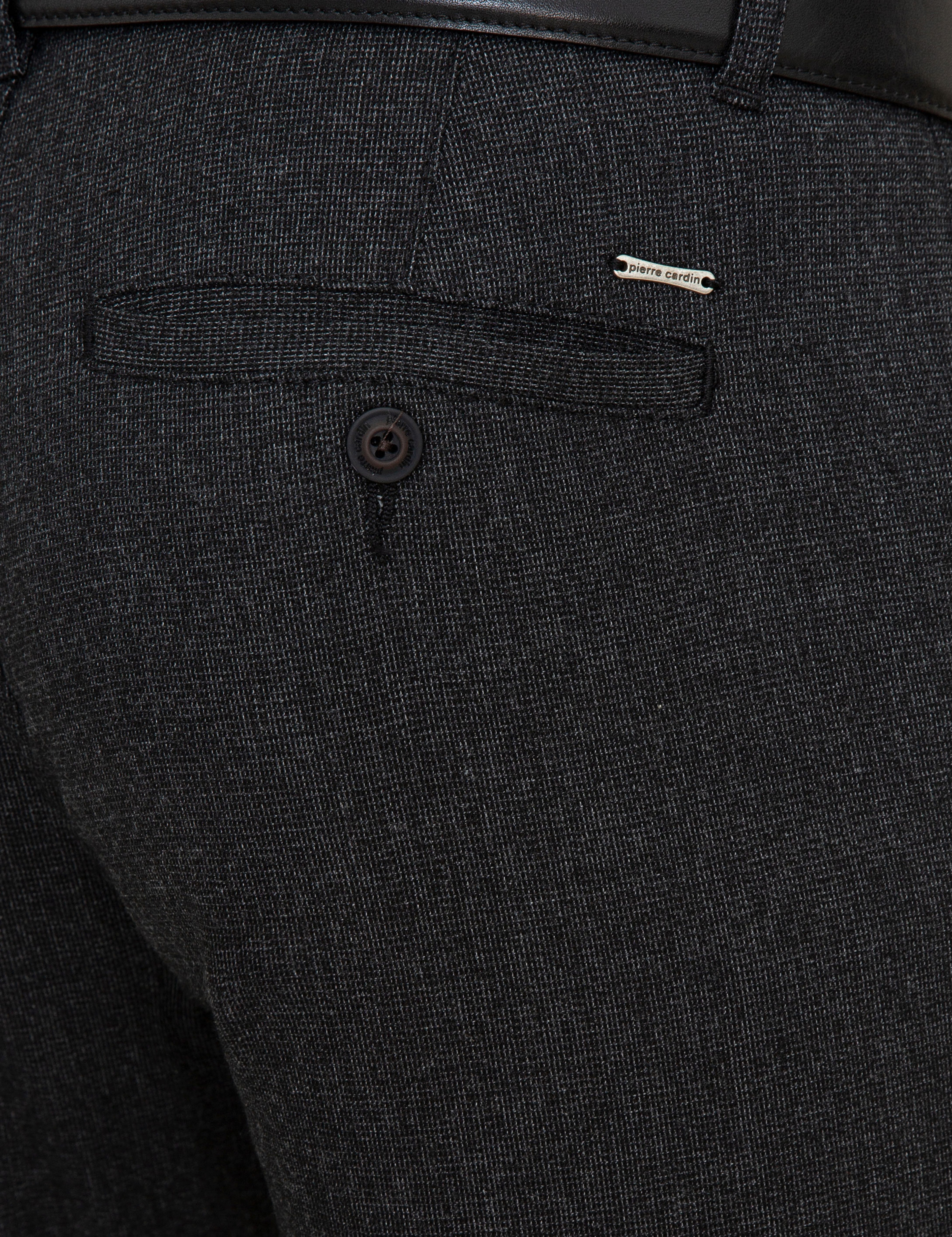 Siyah Slim Fit Kanvas Pantolon - Image 5