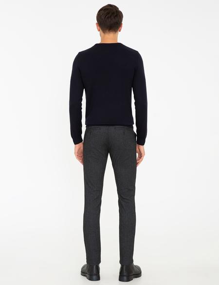 Siyah Slim Fit Kanvas Pantolon - 50241449127