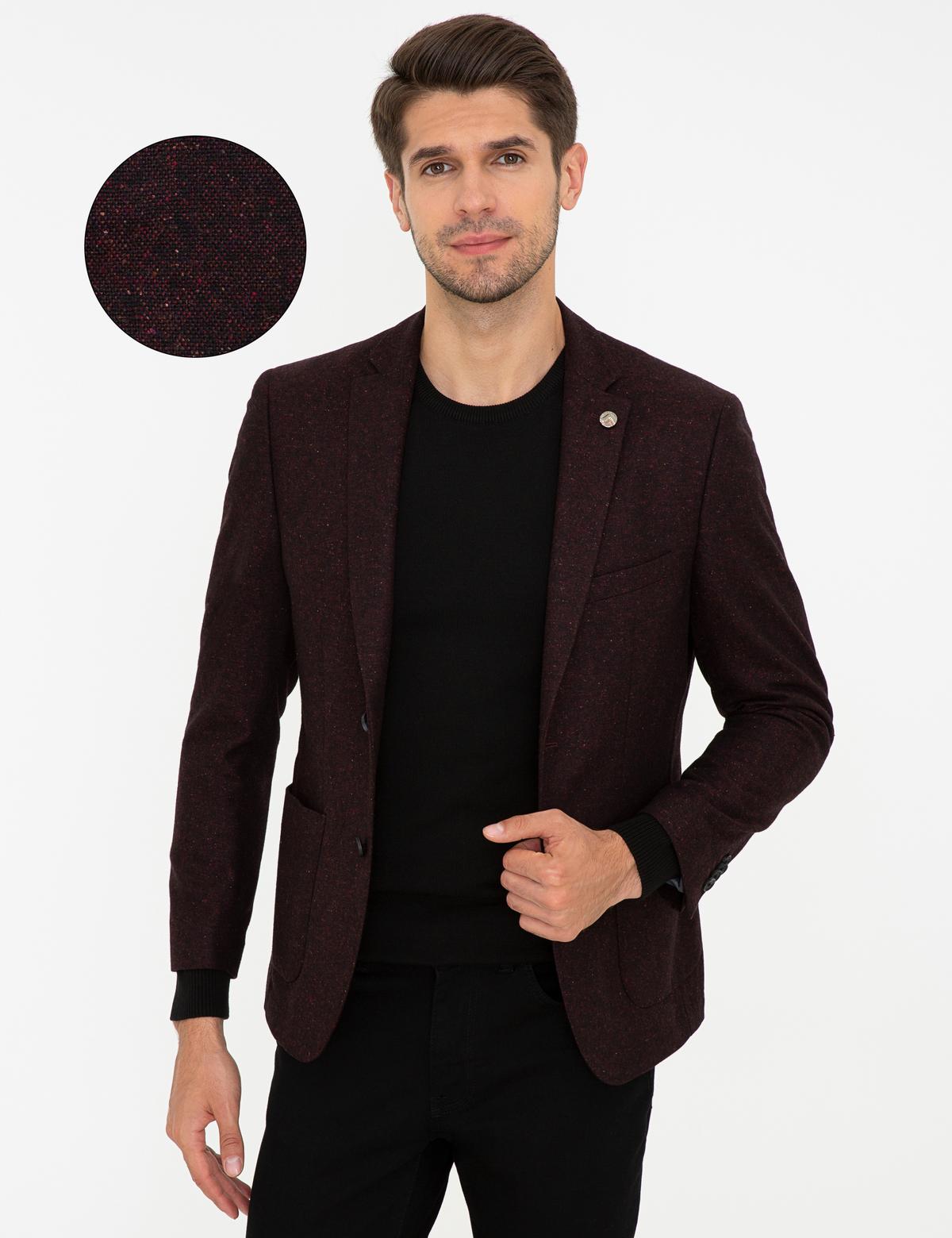 Bordo Ex. Slim Fit Ceket