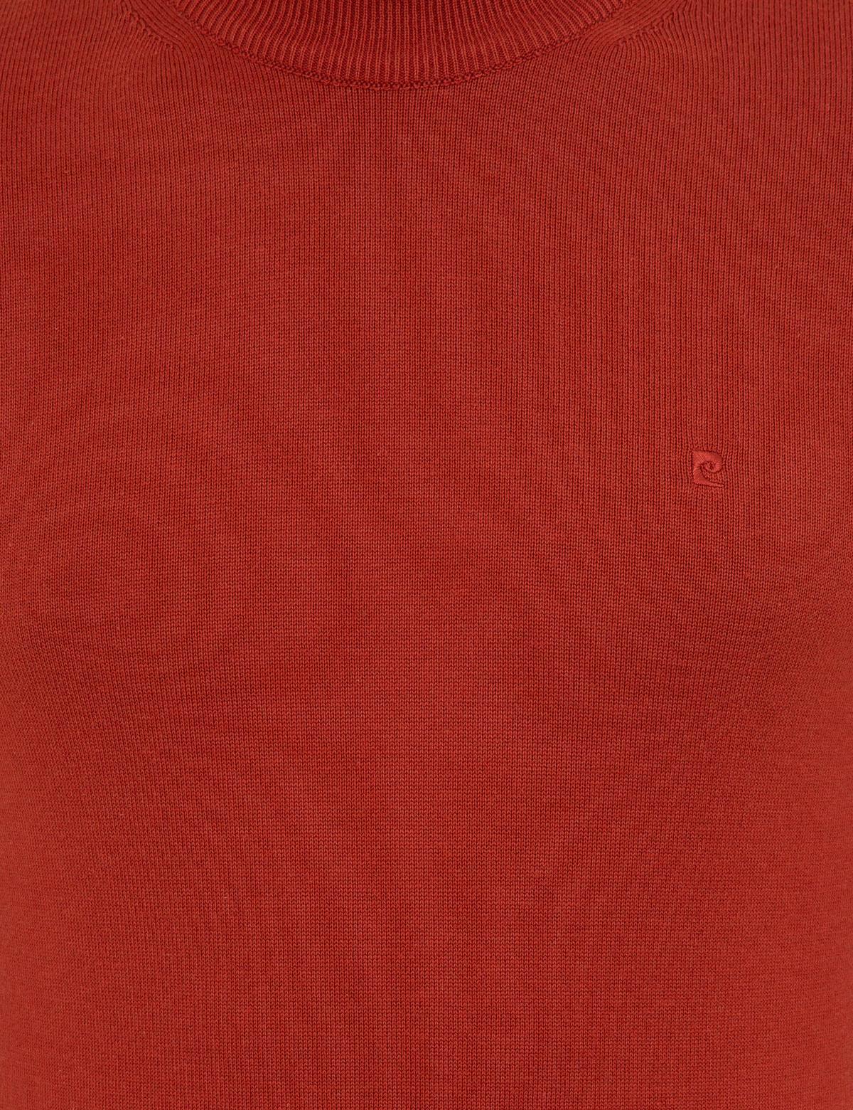 Kiremit Slim Fit Yarım Balıkçı Yaka Basic Triko Kazak - 50237780013