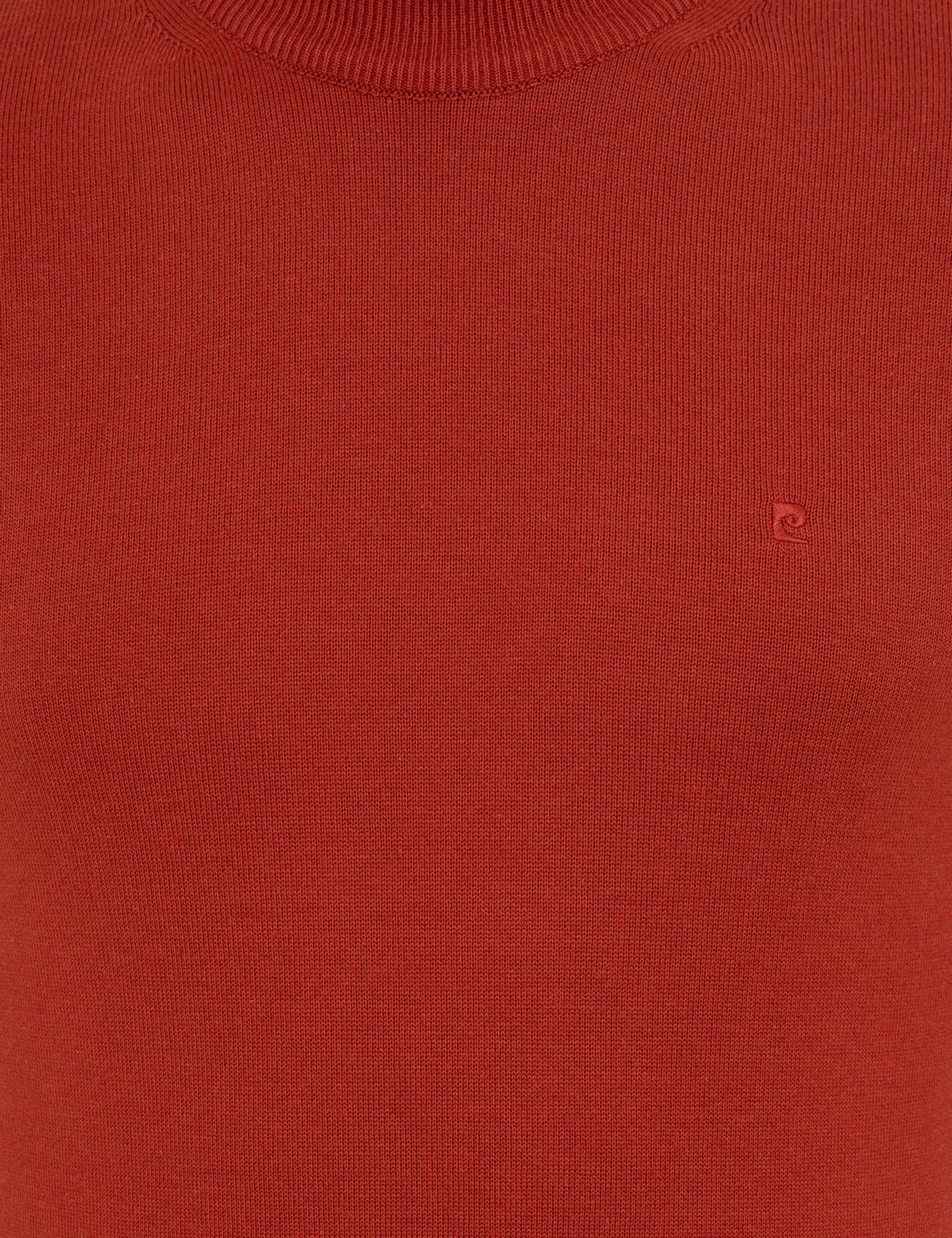 Kiremit Slim Fit Yarım Balıkçı Yaka Basic Triko Kazak - Image 6