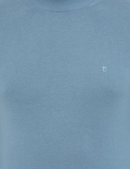 Mavi Slim Fit Yarım Balıkçı Yaka Basic Triko Kazak - 50237780113