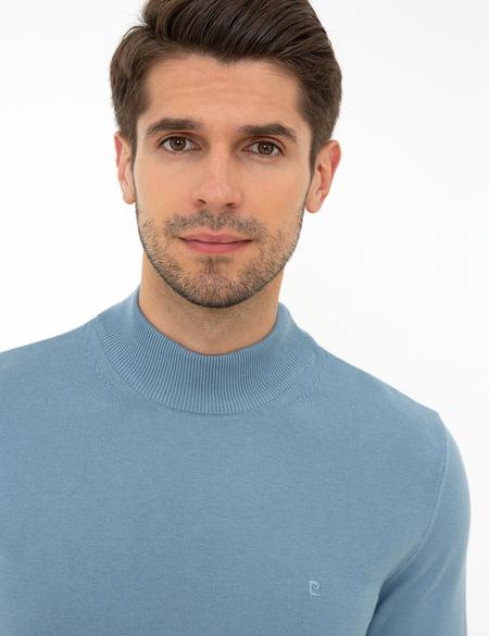 Mavi Slim Fit Yarım Balıkçı Yaka Basic Triko Kazak - 50237780113