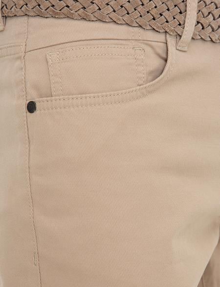 Bej Slim Fit Kanvas Pantolon - 50239836131