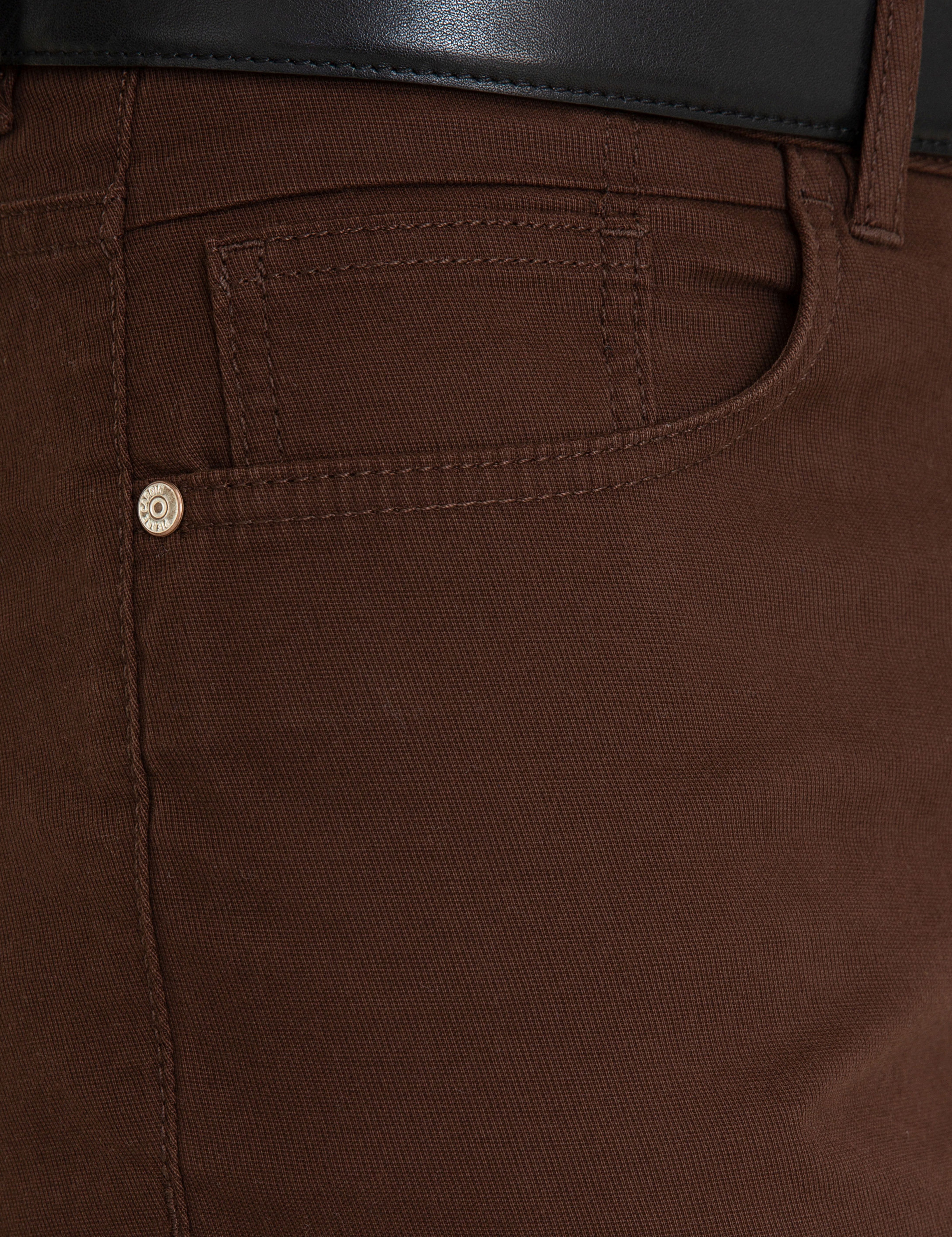 Kahverengi Slim Fit Kanvas Pantolon - Image 5