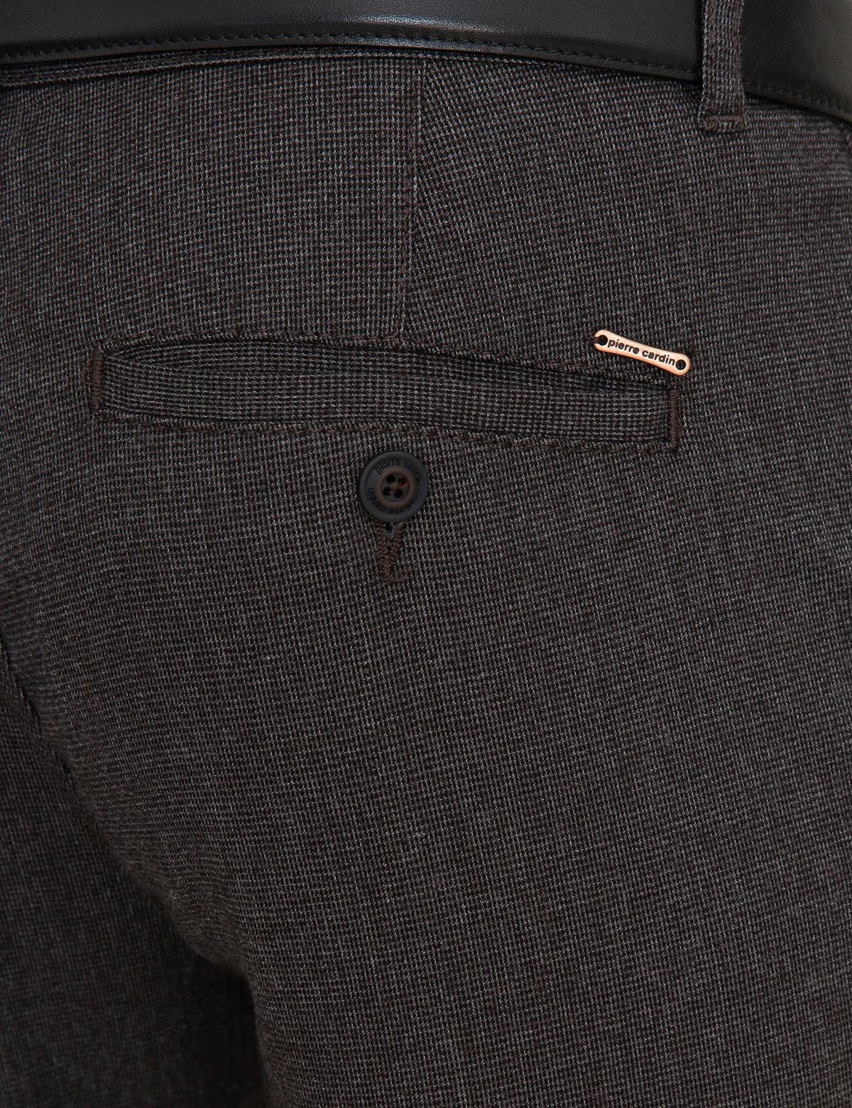 Kahverengi Slim Fit Keten Karışımlı Kanvas Pantolon - 50241449051