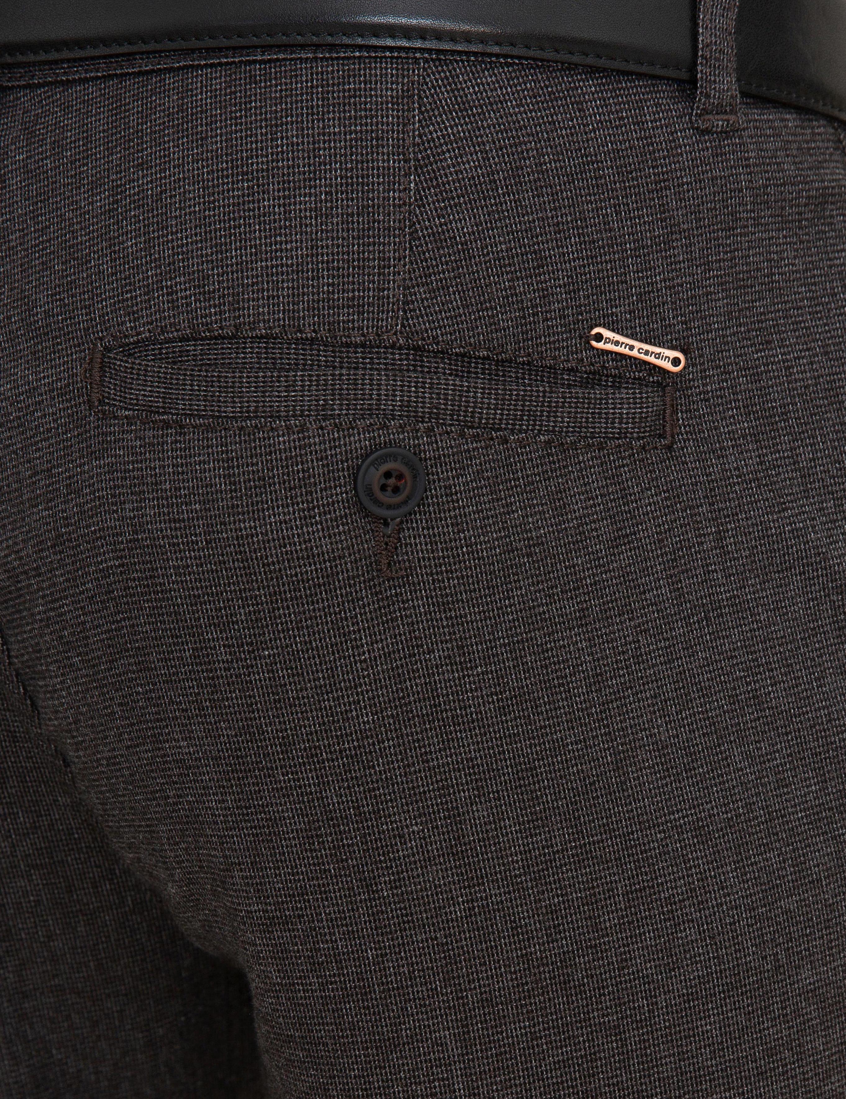 Kahverengi Slim Fit Keten Karışımlı Kanvas Pantolon