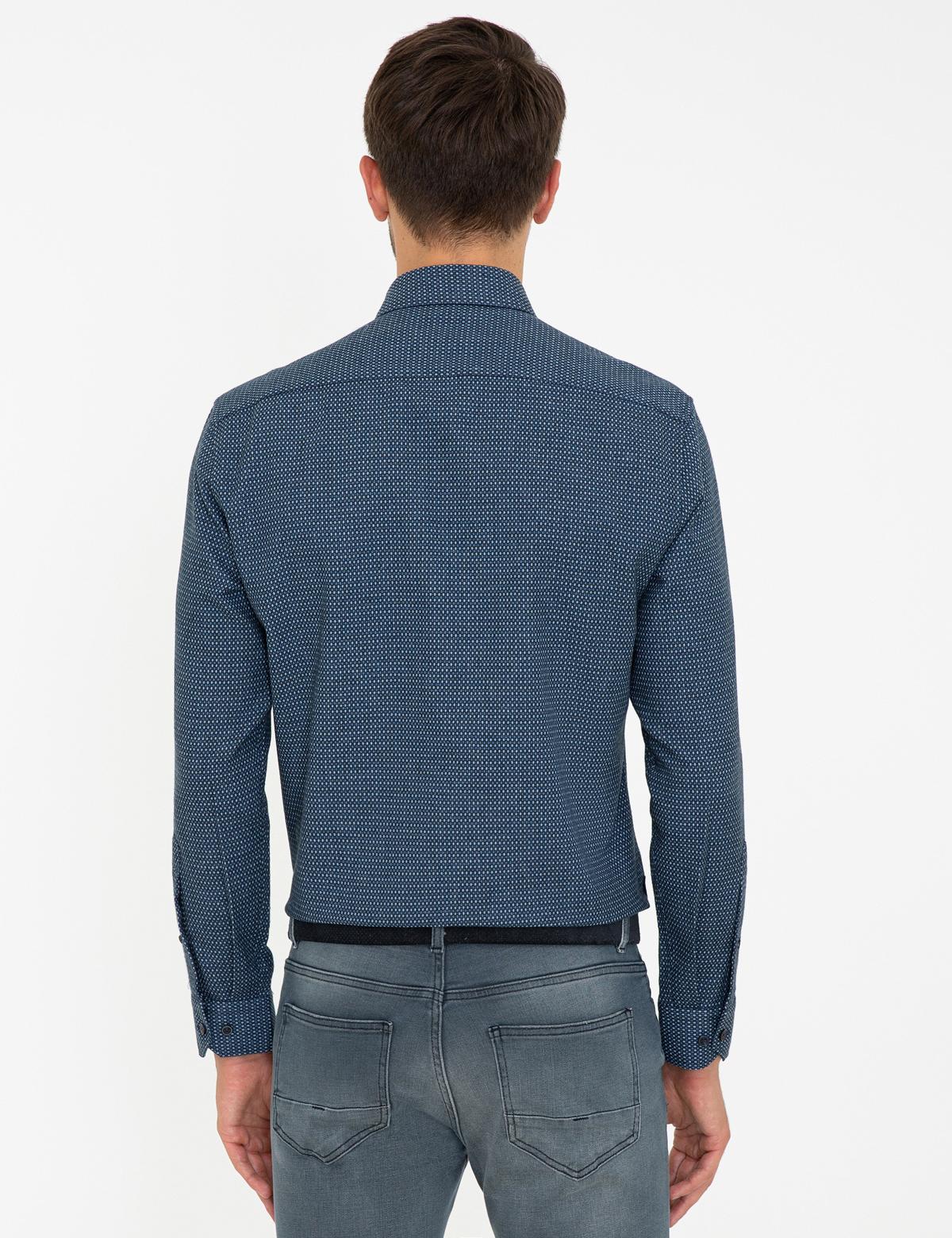 Lacivert Regular Fit Uzun Kollu Gömlek - 50238833006