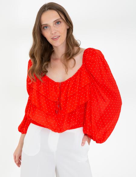 Pembe Balon Kol Bluz - 50243748006