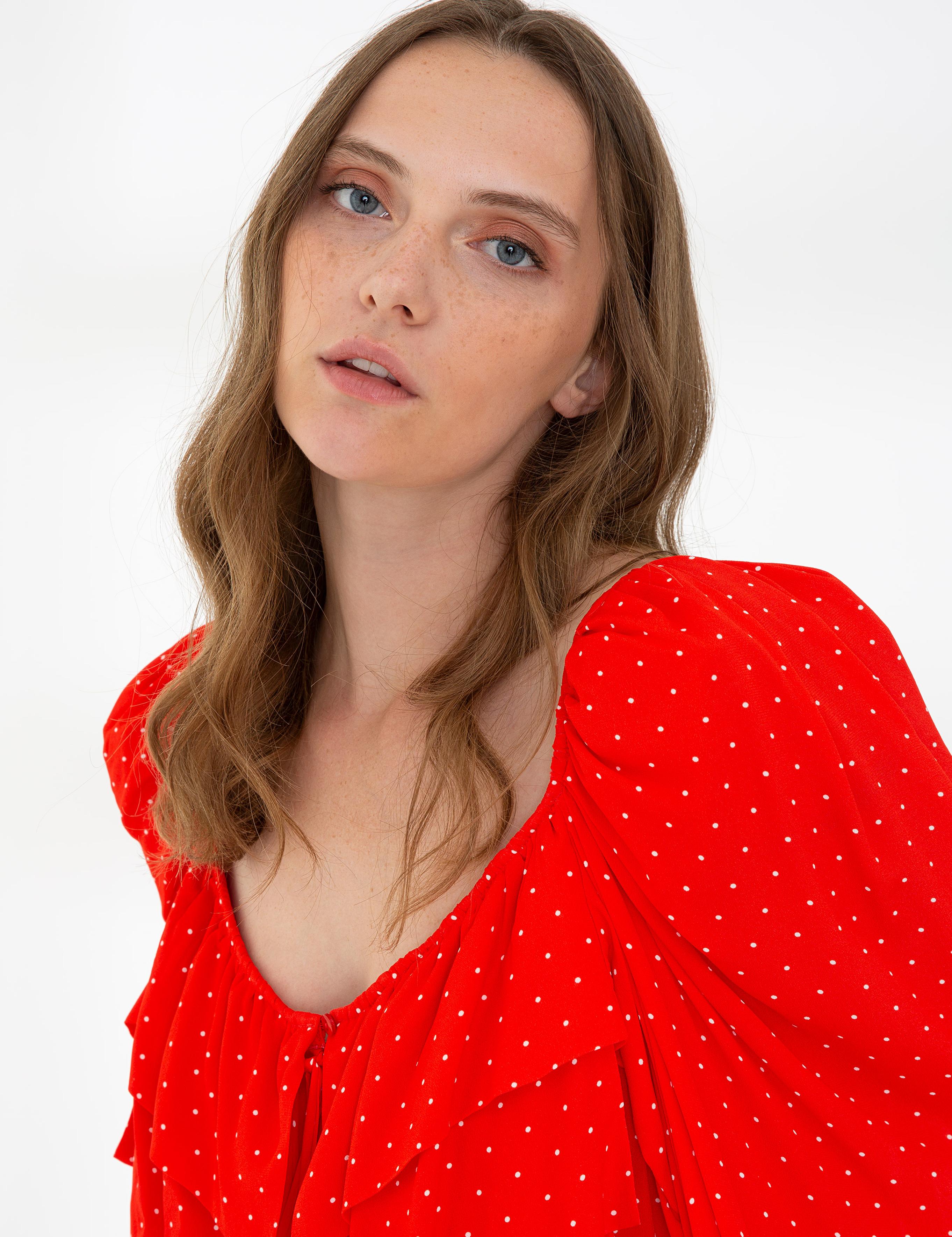 Pembe Balon Kol Bluz