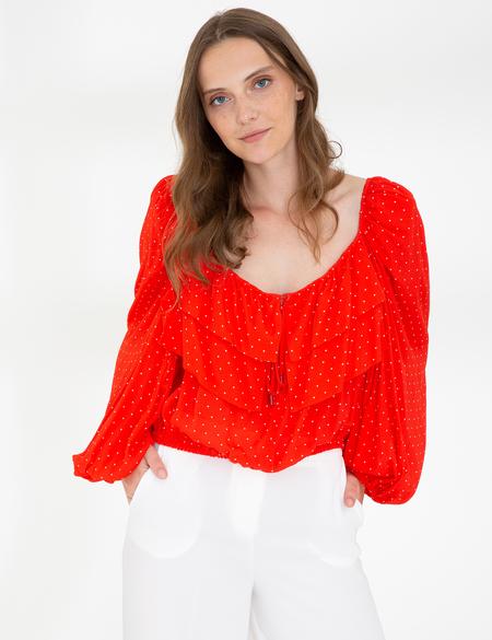 Pembe Balon Kol Bluz - 50243748006