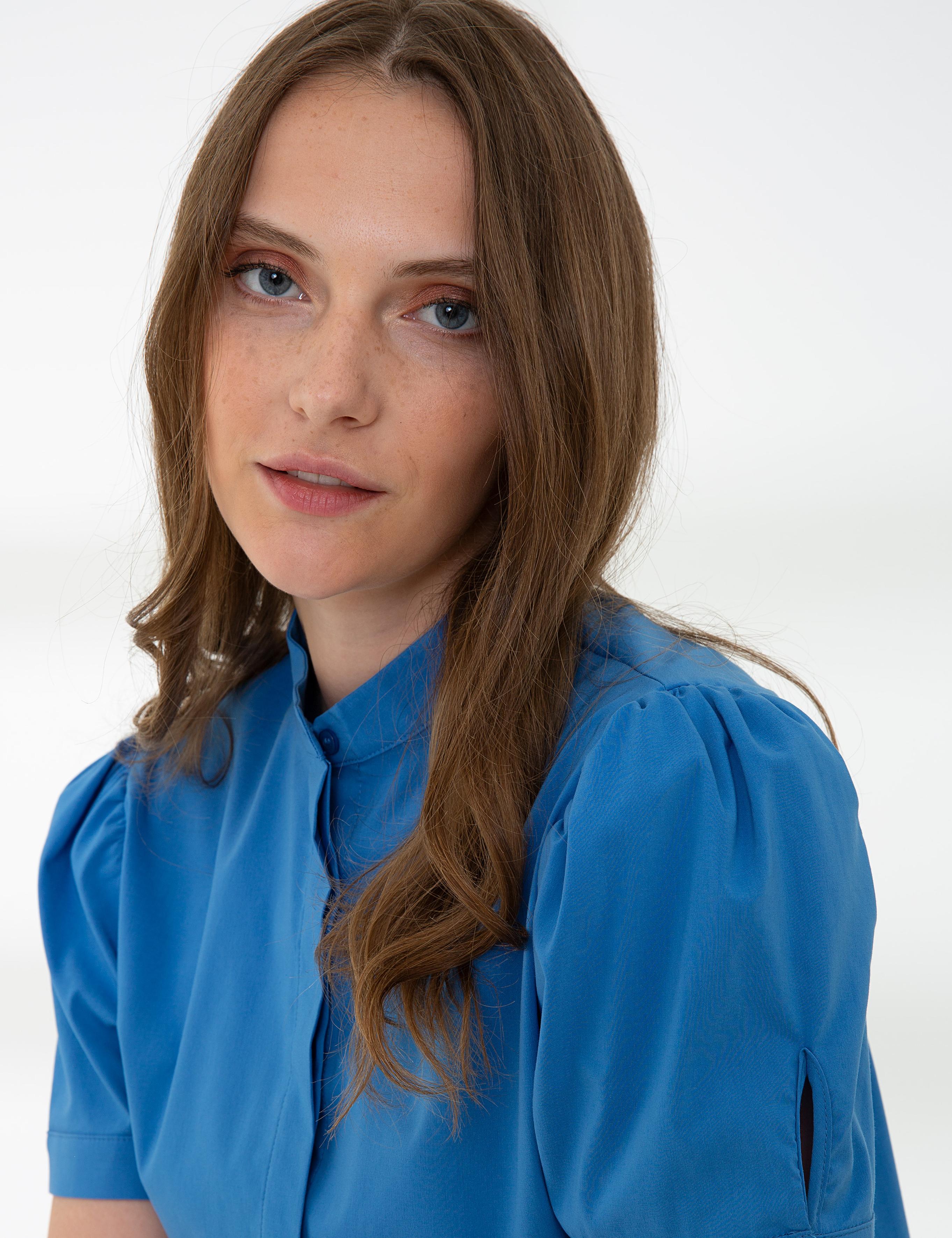 Saks Kısa Kollu Gömlek