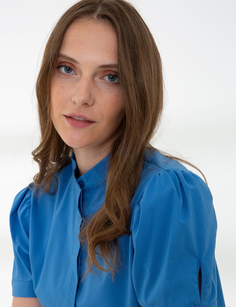 Saks Kısa Kollu Gömlek