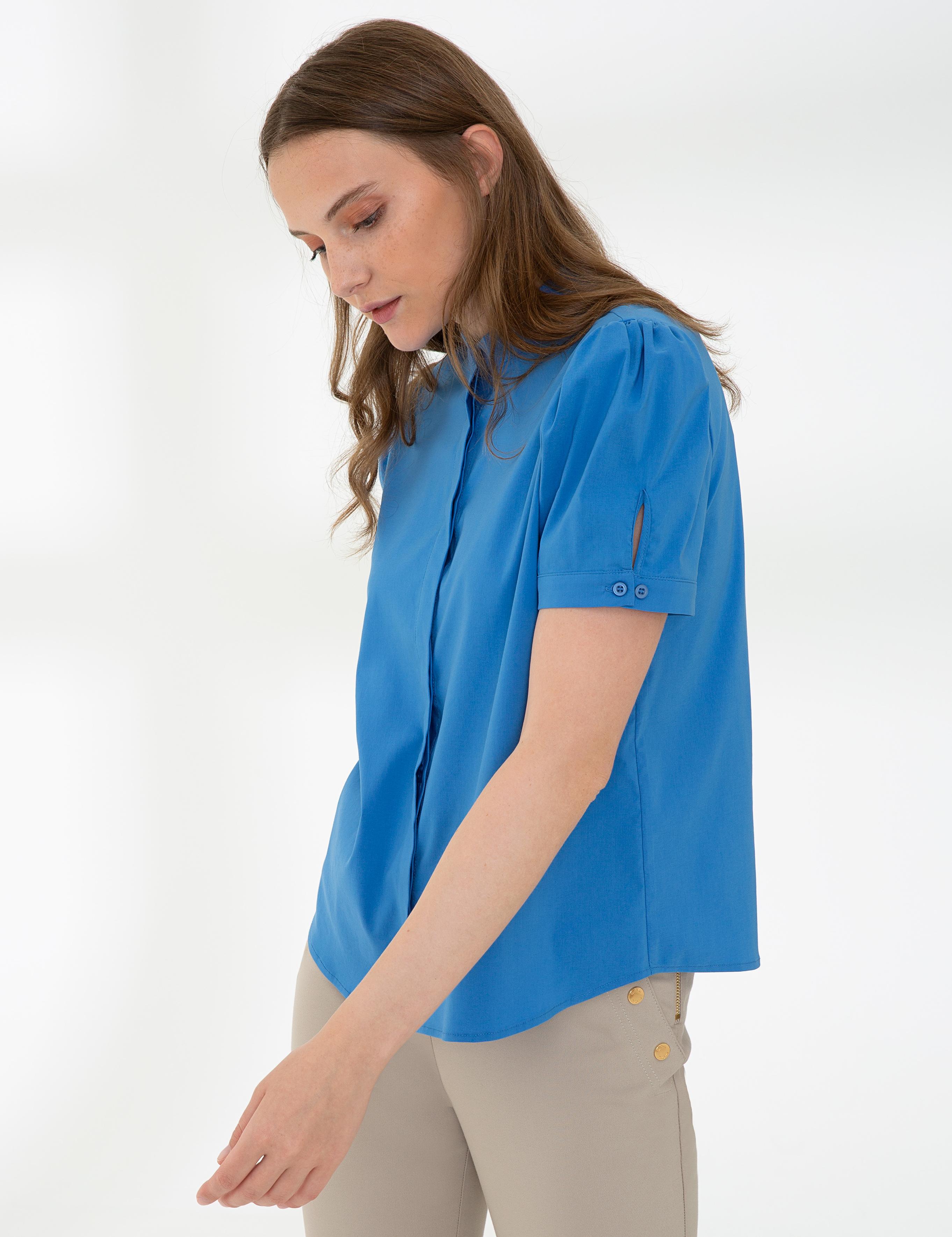 Saks Kısa Kollu Gömlek