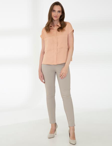 Turuncu Kısa Kollu Bluz - 50241656001