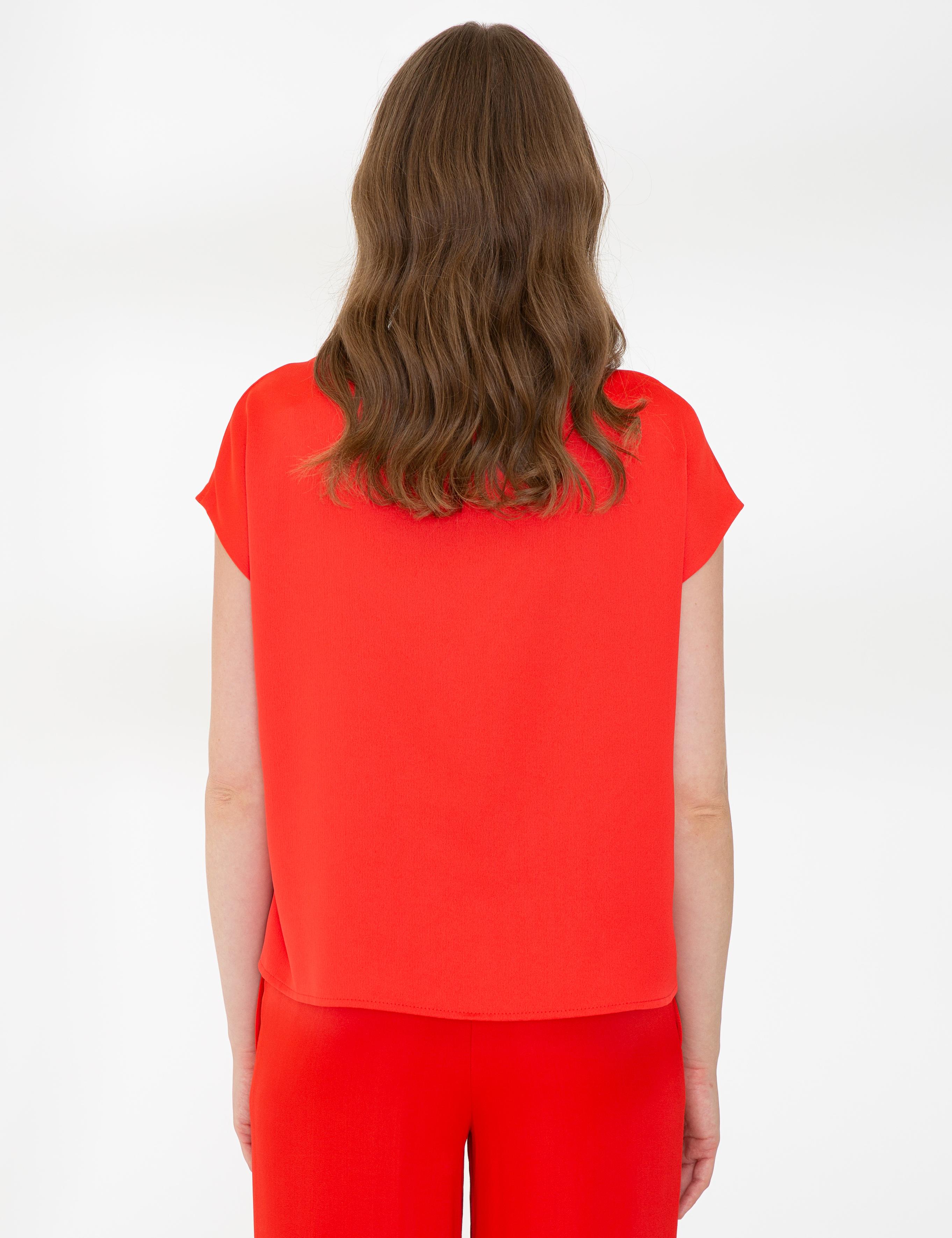 Nar Çiçeği Kısa Kollu Bluz