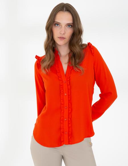 Nar Çiçeği Comfort Fit Uzun Kollu Gömlek - 50243738001