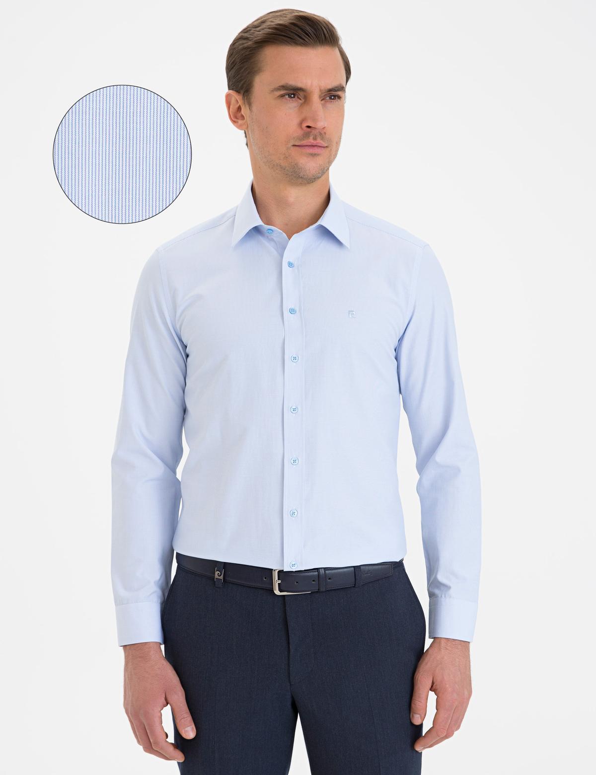 Mavi Slim Fit Uzun Kollu Gömlek