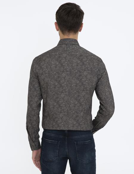 Haki Slim Fit Uzun Kollu Gömlek - 50228348016