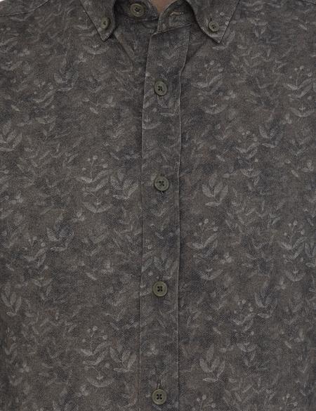 Haki Slim Fit Uzun Kollu Gömlek - 50228348016