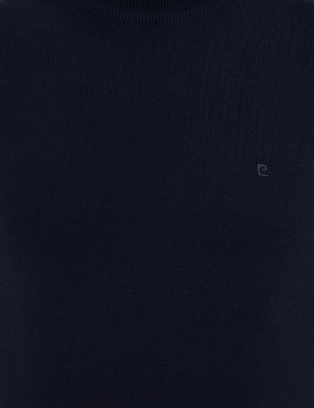 Lacivert Slim Fit Yarım Balıkçı Yaka Basic Triko Kazak - 50237780023