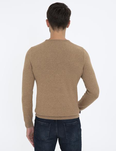 Camel Melanj Slim Fit Bisiklet Yaka Basic Triko Kazak - 50237801053