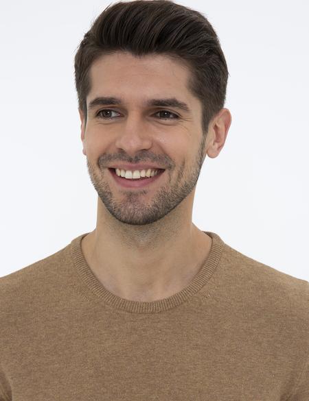 Camel Melanj Slim Fit Bisiklet Yaka Basic Triko Kazak - 50237801053