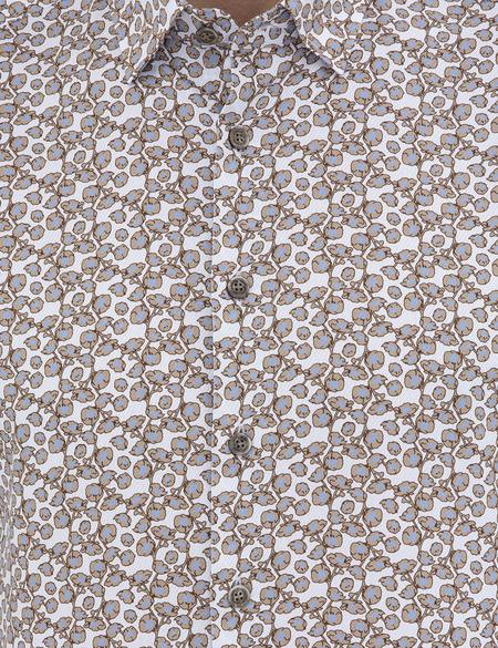 Kahverengi Slim Fit Uzun Kollu Gömlek - 50238716001