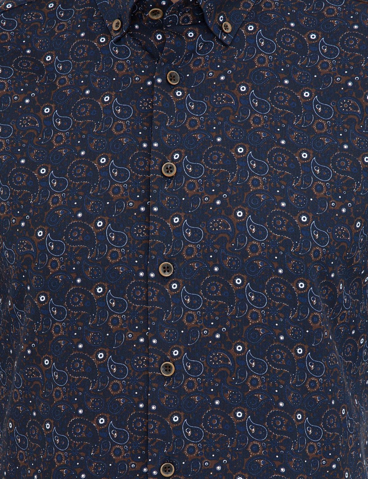 Lacivert Regular Fit Uzun Kollu Gömlek - 50238738001