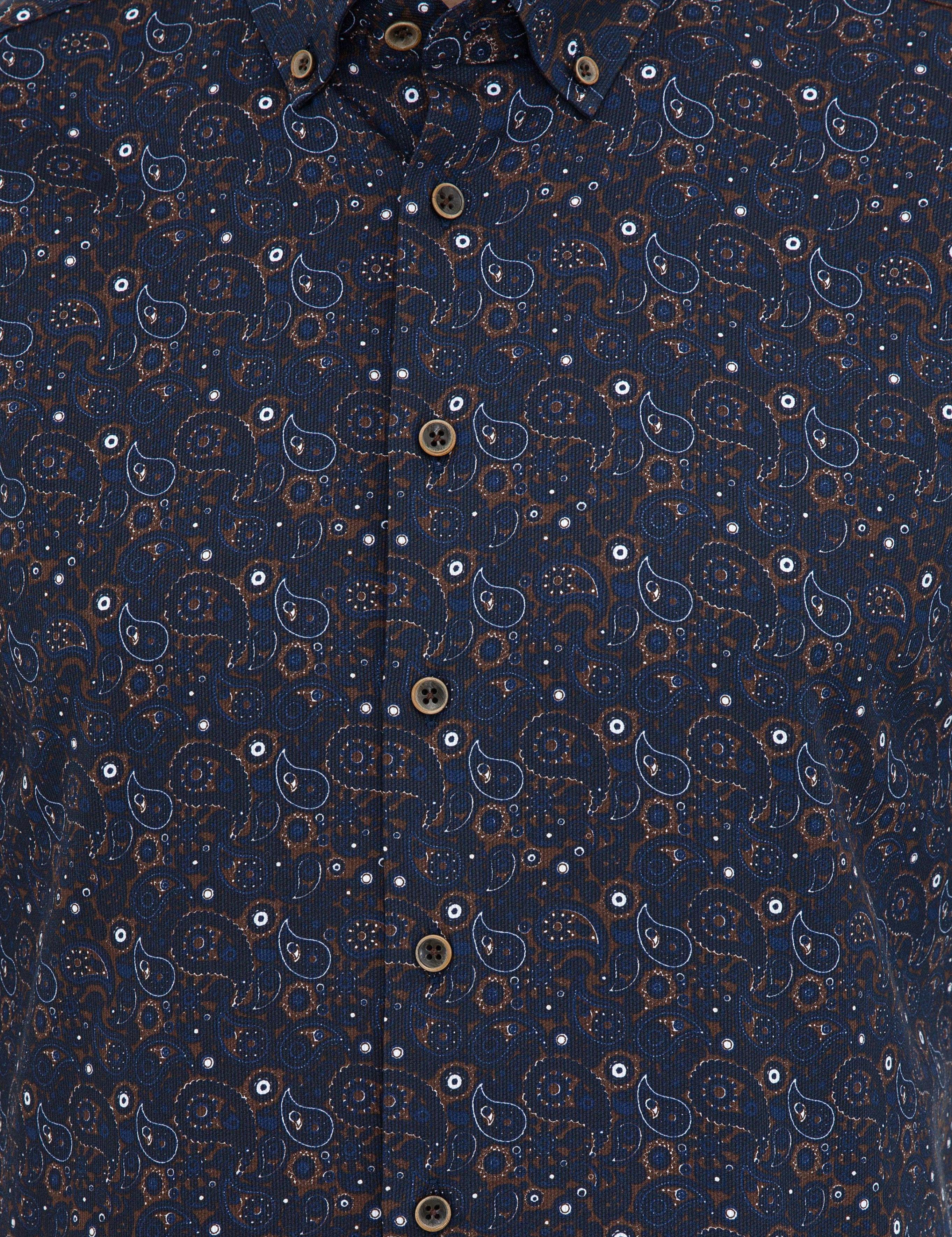 Lacivert Regular Fit Uzun Kollu Gömlek