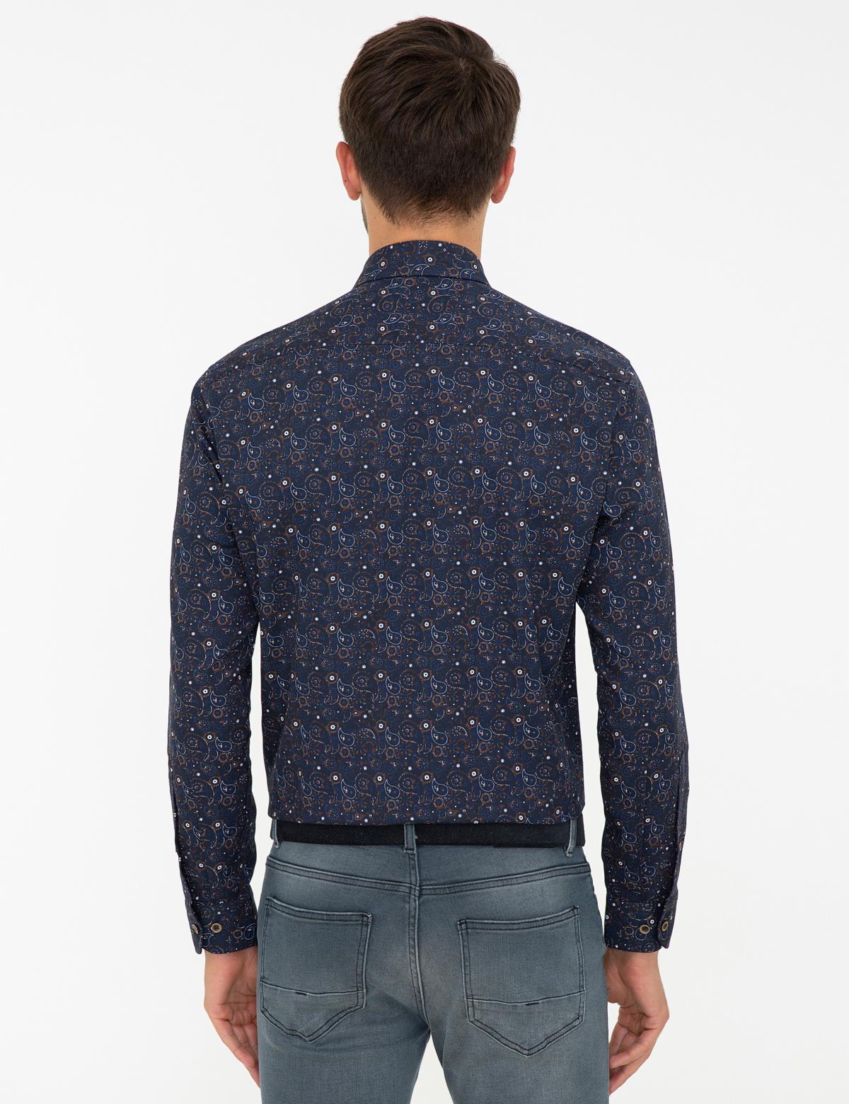 Lacivert Regular Fit Uzun Kollu Gömlek - 50238738001