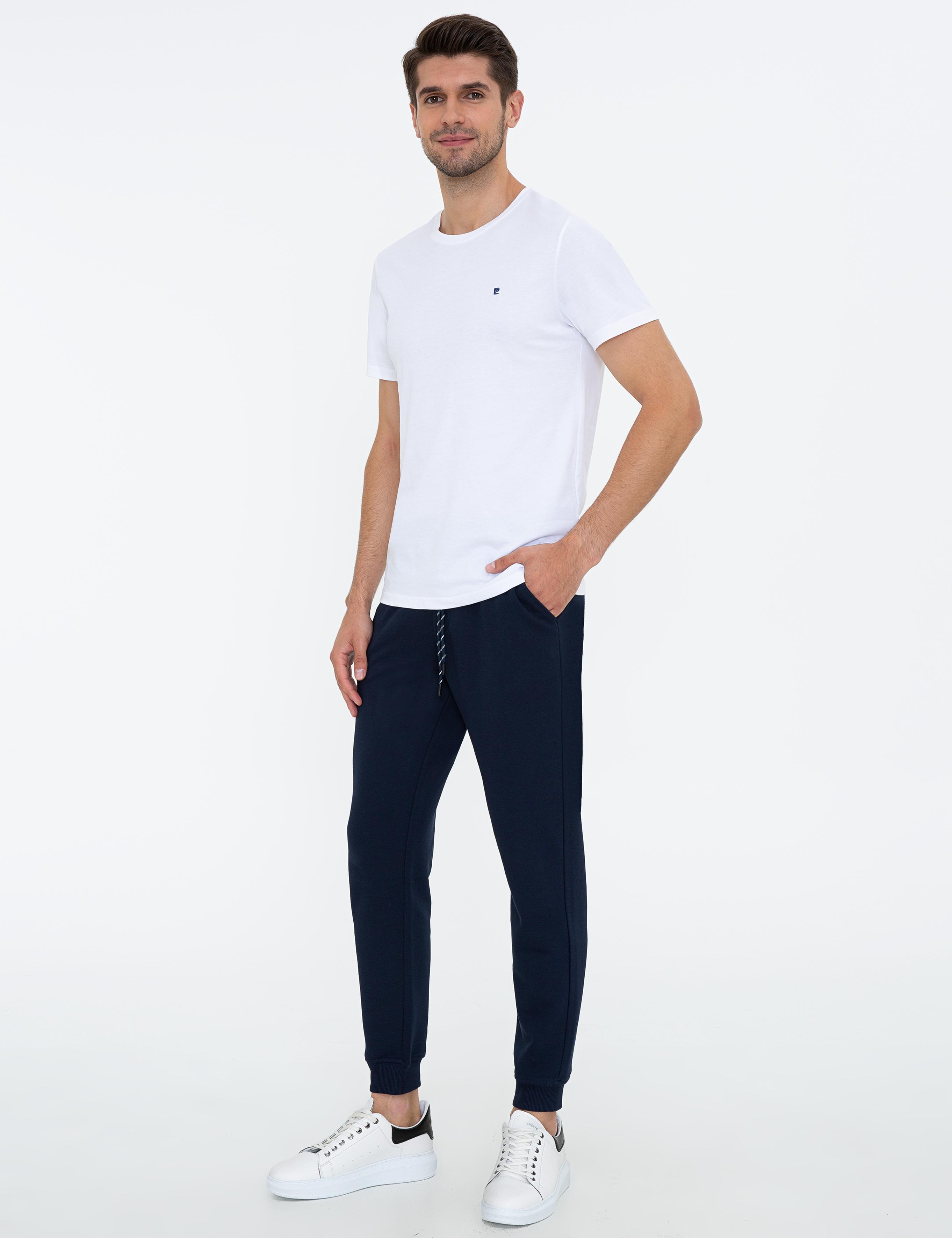 Lacivert Slim Fit Paça Lastikli Eşofman Altı
