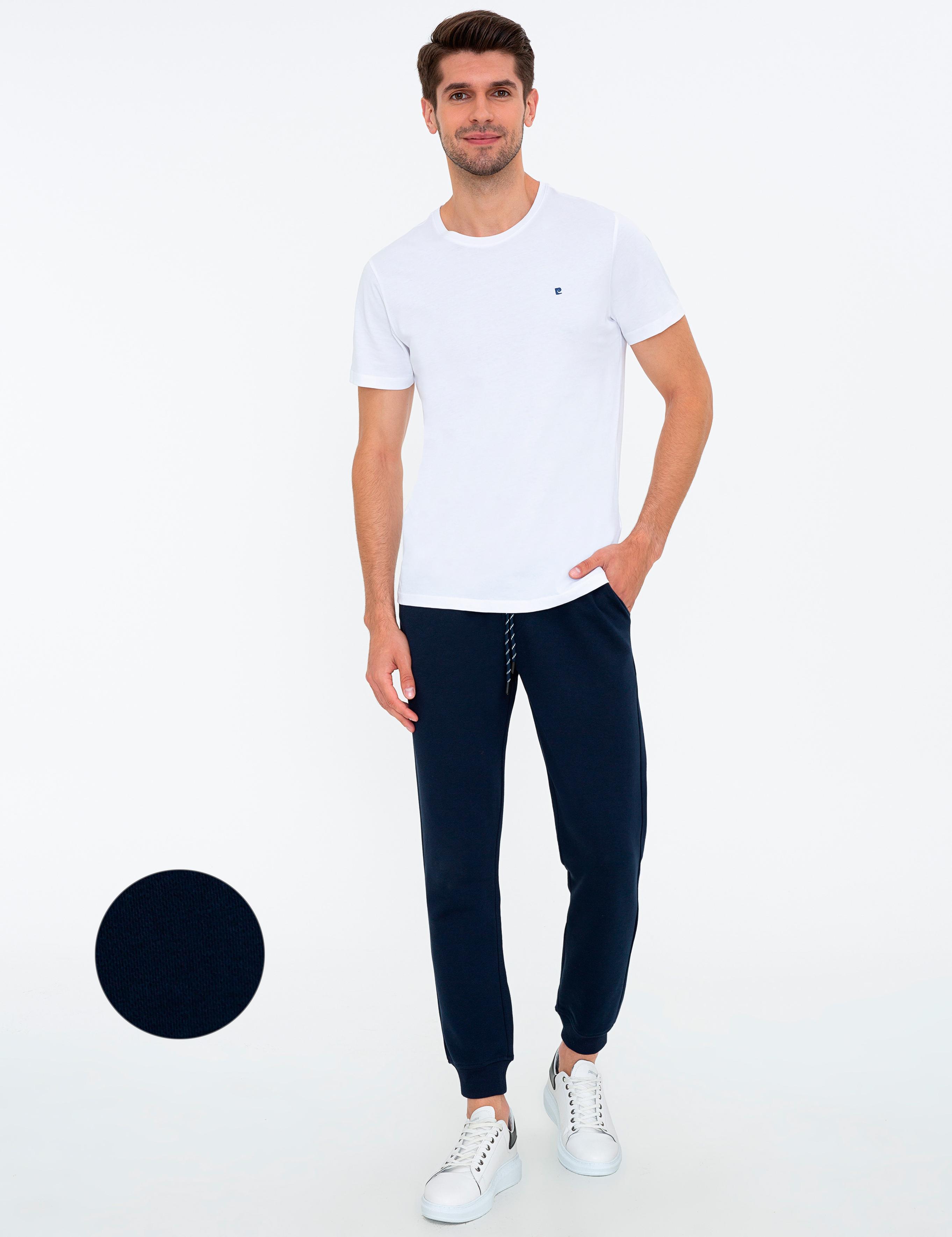 Lacivert Slim Fit Paça Lastikli Eşofman Altı