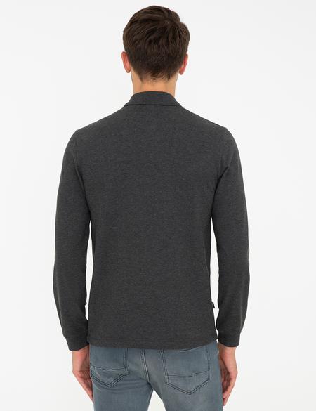 Antrasit Melanj Slim Fit Basic Sweatshirt - 50247253051