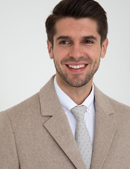 Bej Ex. Slim Fit Kaban Kaşe - 50238895012