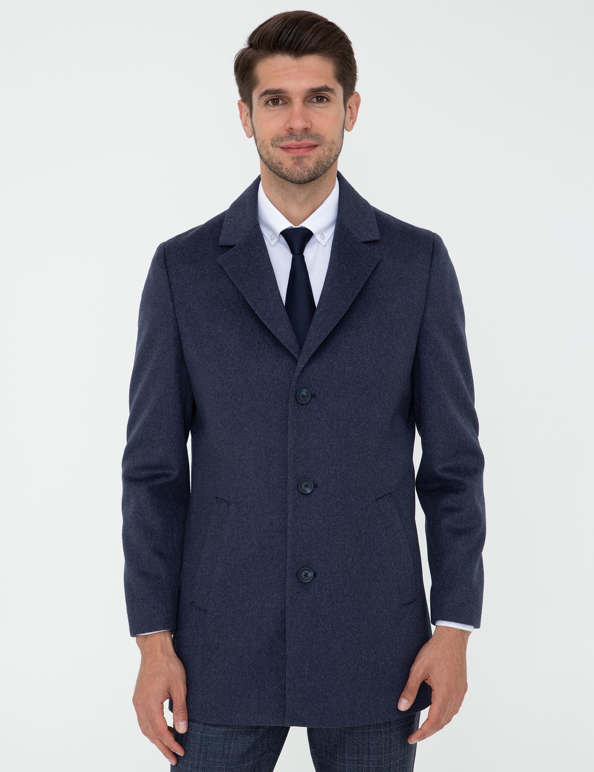 İndigo Ex. Slim Fit Kaban Kaşe