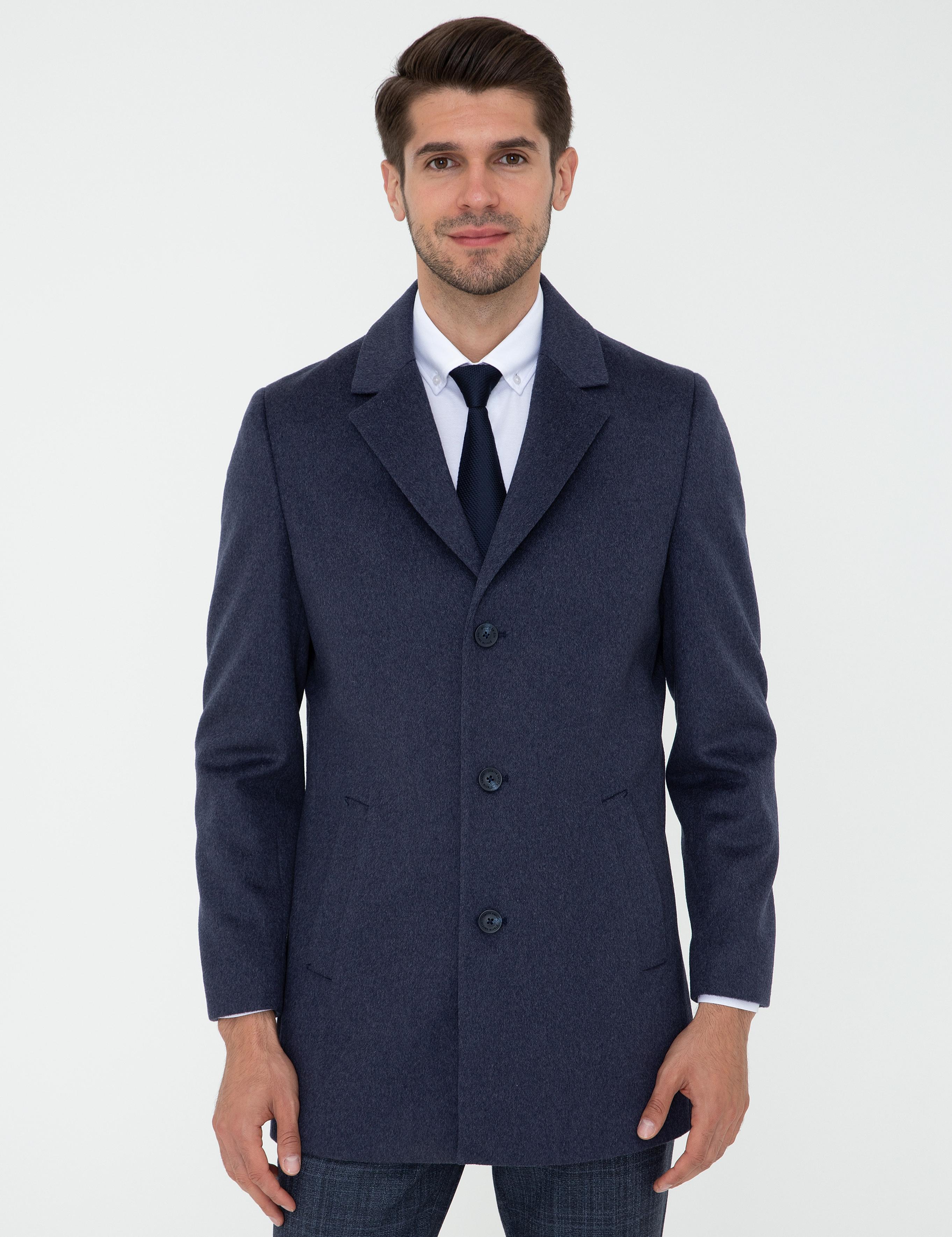 İndigo Ex. Slim Fit Kaban Kaşe