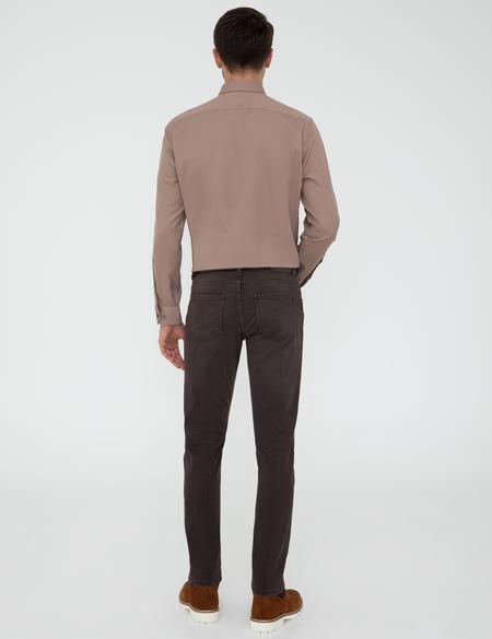 Kahverengi Slim Fit Jean Pantolon - 50241539088