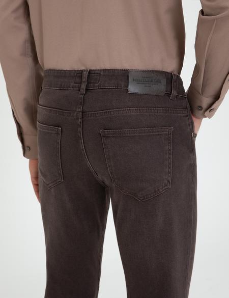 Kahverengi Slim Fit Jean Pantolon - 50241539088