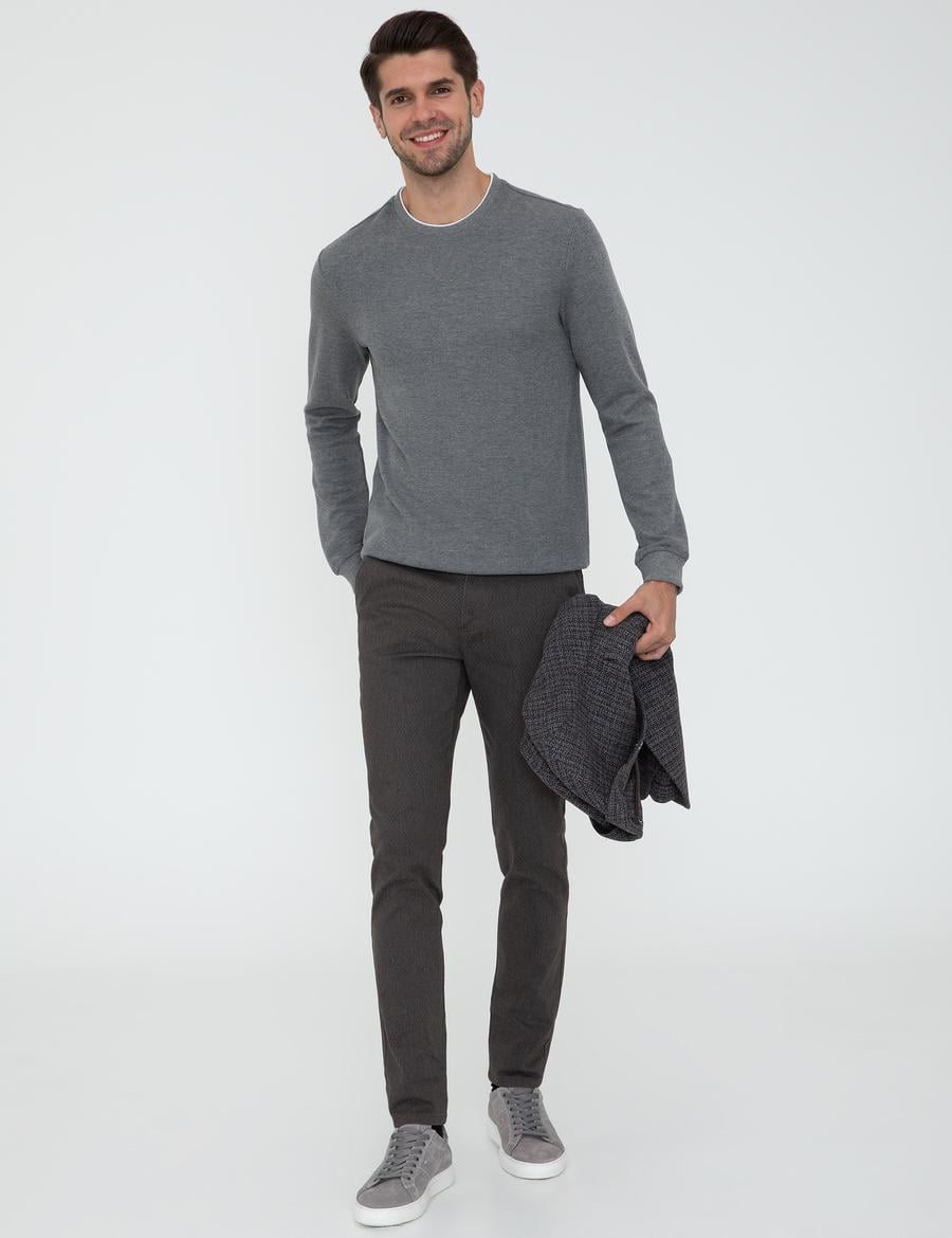 Açık Kahverengi Slim Fit Kanvas Pantolon