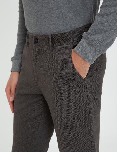 Açık Kahverengi Slim Fit Kanvas Pantolon - 50241485007